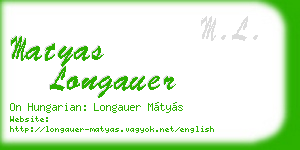 matyas longauer business card